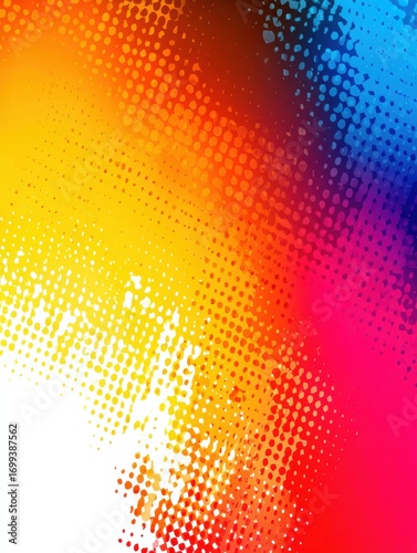 Wallpaper Mural Vibrant Abstract Background With Bright Colors and Halftone Pattern Blending Seamlessly in a Dynamic Gradient Torontodigital.ca