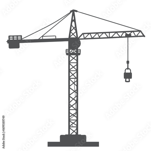construction crane on a white background