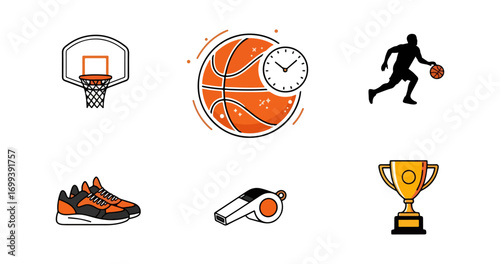 Basketball game icons