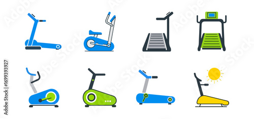 Different types of fitness equipment