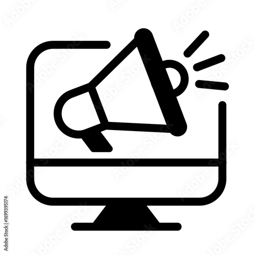 Online Campaign Line Icon of Public Relations Icon Set