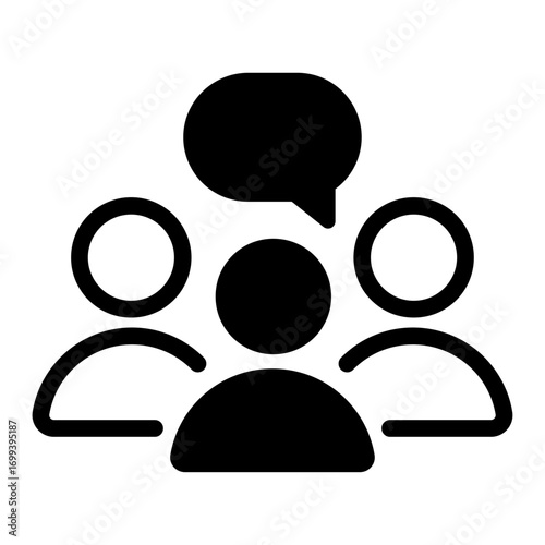 Community Engagement Line Icon of Public Relations Icon Set