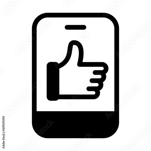 Social Media Endorsement Line Icon of Public Relations Icon Set
