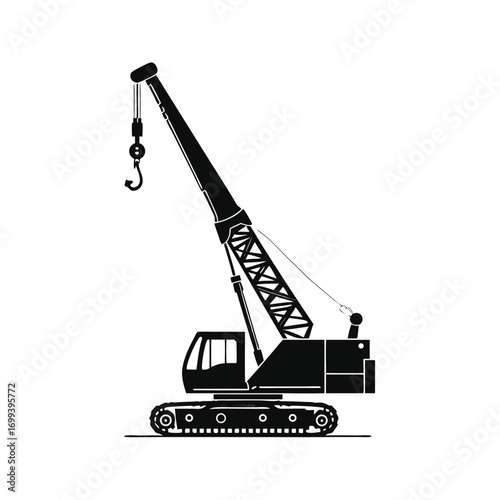 crane silhouette vector