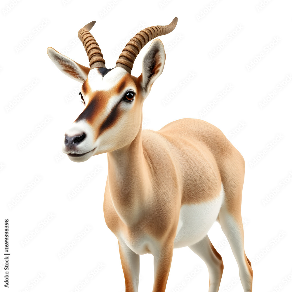Fototapeta premium Isolated Lechwe Hoof Detail White Background