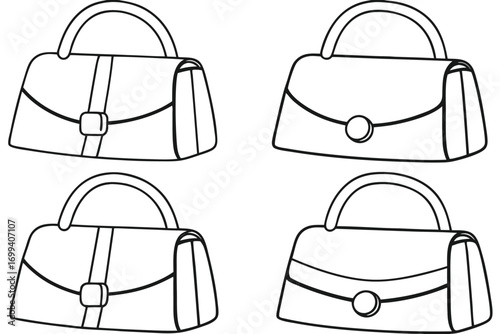 Handbags with straps and closures purse accessory