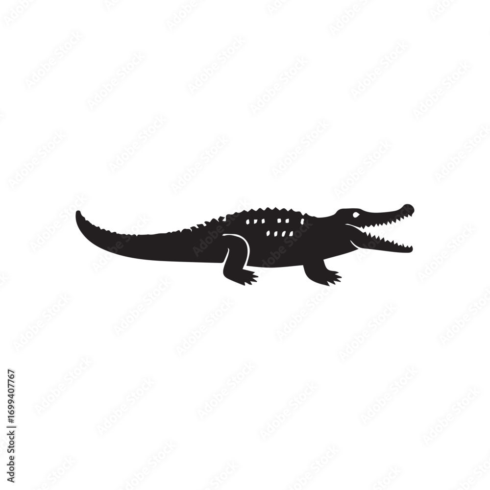 Naklejka premium crocodile isolated on white background