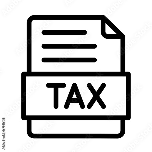Taxation Line Icon of Taxation Icon Set