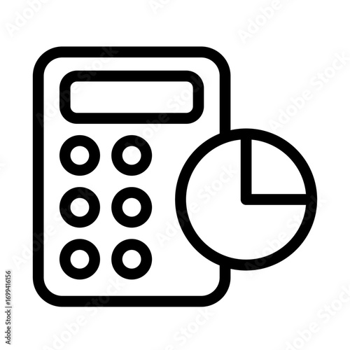 Budgeting & Forecasting Line Icon of Budgeting & Forecasting Icon Set