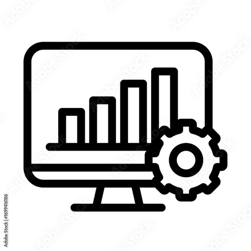 Budgeting & Forecasting Line Icon of Budgeting & Forecasting Icon Set
