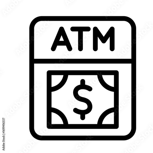 Banking & Transactions Line Icon of Banking & Transactions Icon Set