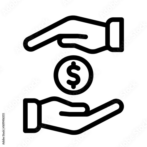 Banking & Transactions Line Icon of Banking & Transactions Icon Set