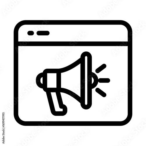 Search Engine Marketing (SEM) Line Icon of Search Engine Marketing (SEM) Icon Set