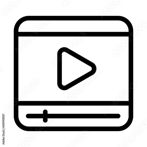 Video Editing Line Icon of Video Editing Icon Set