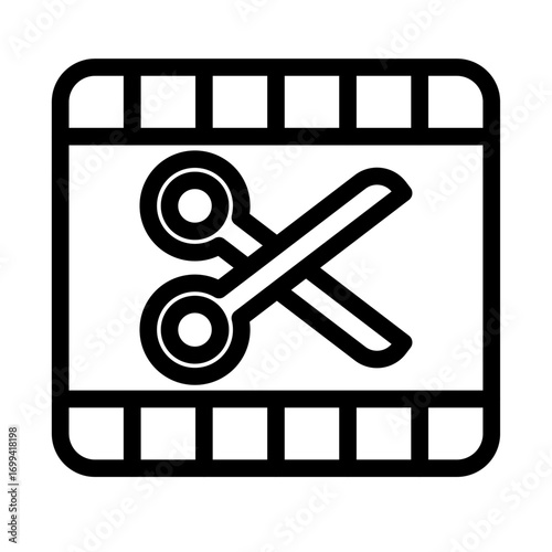 Video Editing Line Icon of Video Editing Icon Set