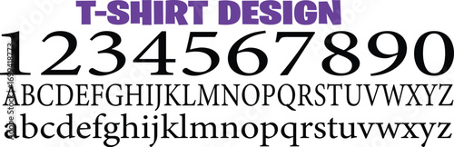 Creative educational T-shirt design featuring numbers 1 to 1 and alphabets A to Z in uppercase and lowercase letters, stylish typography layout for kids learning, modern fashion, and casual wear.