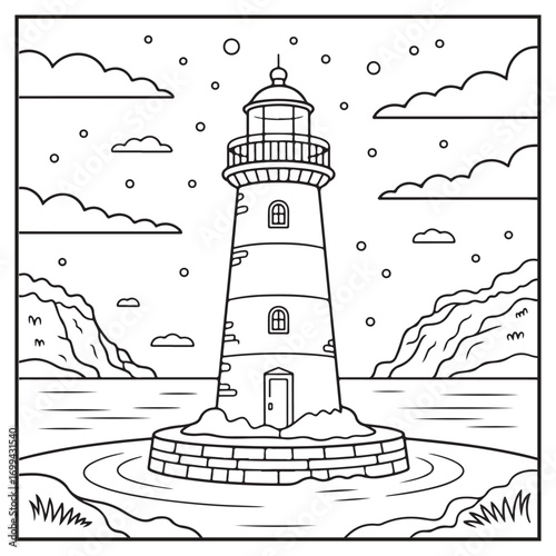 Winter Scenes Coloring Pages