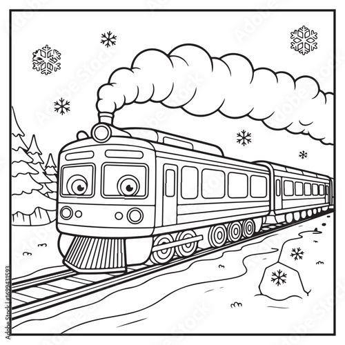 Winter Scenes Coloring Pages