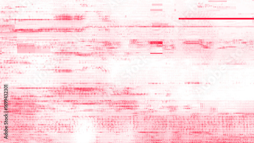 Glitch Art Texture with Retro Monitor Scan Lines and Color Elements. Techno glitch style backdrop. Glitched banner with TV noise, Glitch camera effect. TV scan line monitor. Data noise texture.