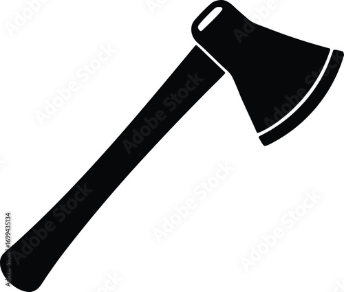 Camping axe vector icon.