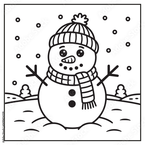Winter Scenes Coloring Pages