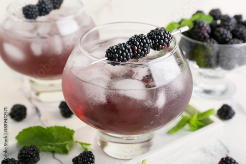 Glasses with tasty cool bla...