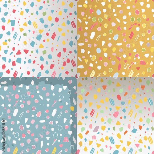 Pastel terrazzo pattern background, abstract design vector
4