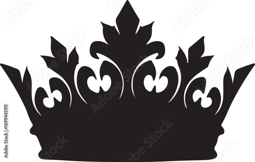 Vector art of elegant crown illustration, representing royalty and sophistication
