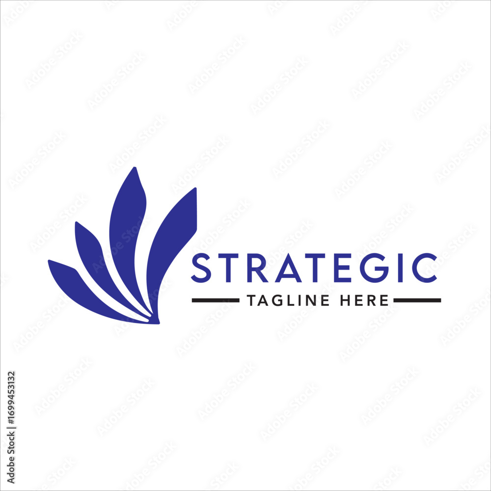 Fototapeta premium Company logo design with modern business icon and text illustration