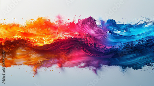 Abstract paint strokes flowing in vibrant colors.