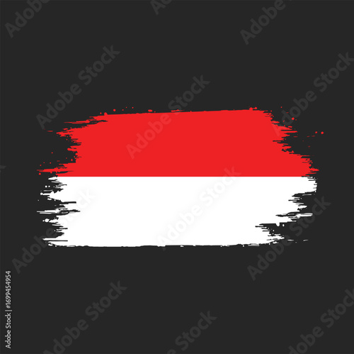 Indonesia Flag Brush Paint Images With Transparent Background, Stock Photos, 3D objects, Indonesia flag Royalty Free Vector Image, Symbol of Indonesia 