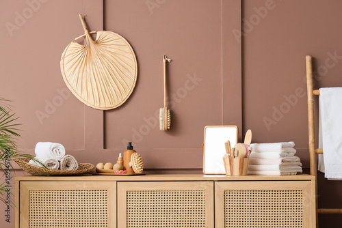 Chest of drawers with clean...