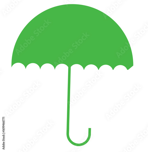 Vector illustration of umbrella with raindrops icon