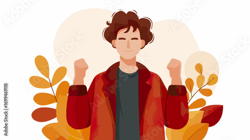 Happy person autumn design
