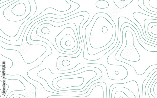 Abstract white background with seamless topographic wavy lines. minimal geometric contour map lines background. elevation inspired terrain pattern with fluid continuous contour lines.	