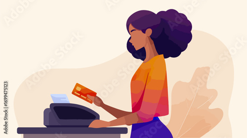 Person paying with credit card