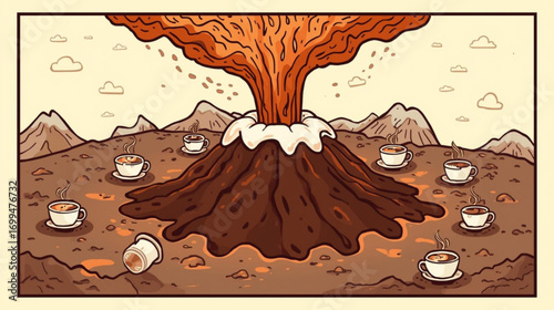 Volcano-Shaped Coffee Maker