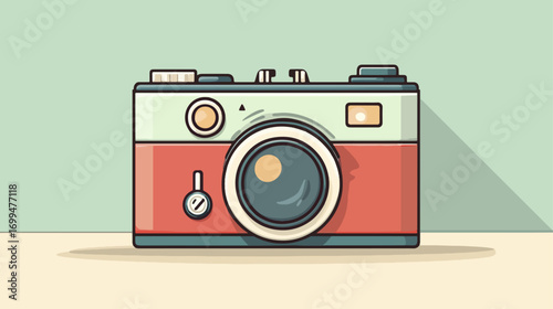 Vintage style camera illustration