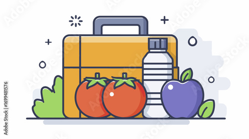 Lunchbox with healthy food