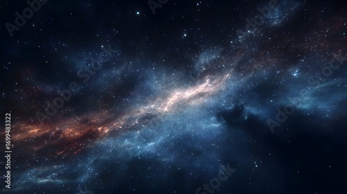 cosmic galaxy with glowing stars, deep space clouds, and shining nebula showcasing universe’s infinite wonders