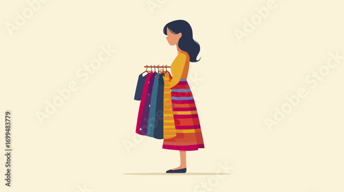 Woman shopping for clothes