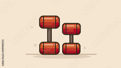 Pair of exercise dumbbells