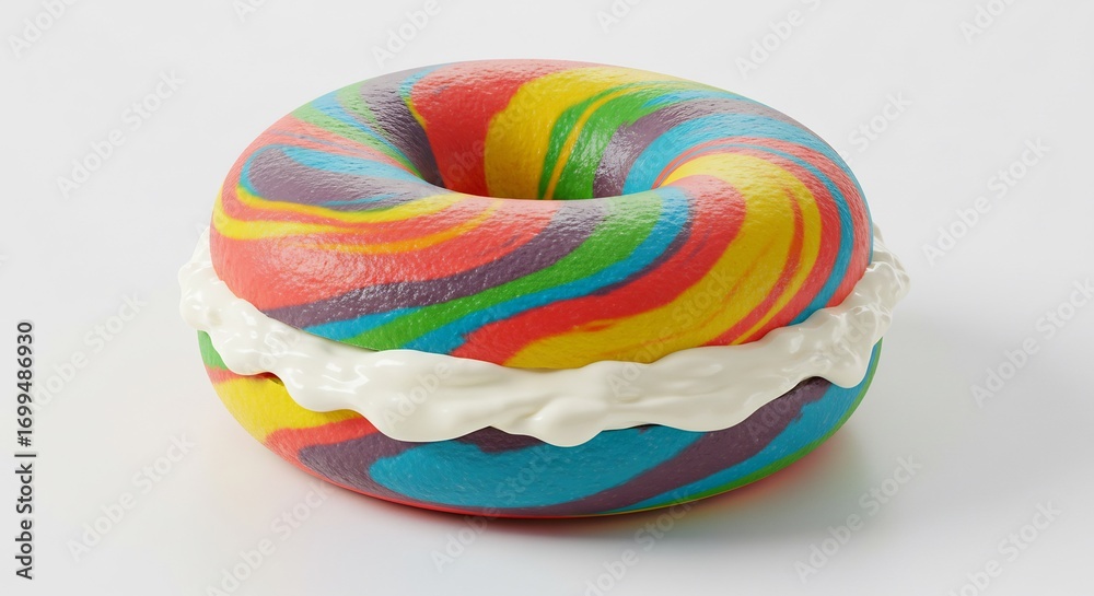 custom made wallpaper toronto digitalBagel arc-en-ciel creme fouettee douce lumiere studio. AI Generated