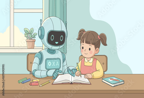 Robot Tutoring a Child AI-Powered Education