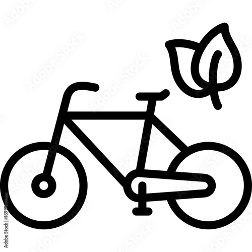 bicycle icon illustration design with outline
