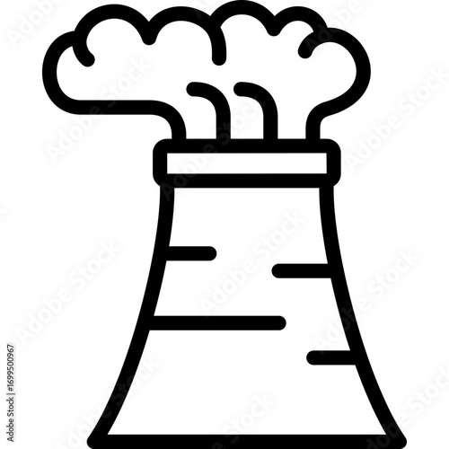 air pollution icon illustration design with outline