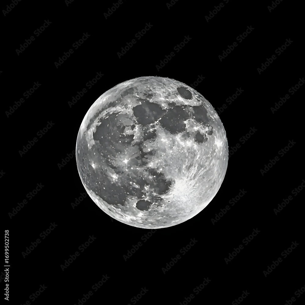 Obraz premium A large, round, dark moon in the sky. The moon is the only object in the image. 