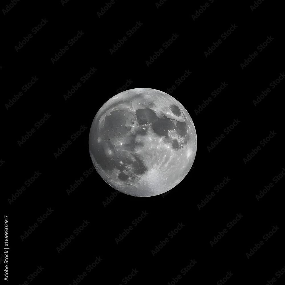 Fototapeta premium A large, round, dark moon in the sky. The moon is the only object in the image. 