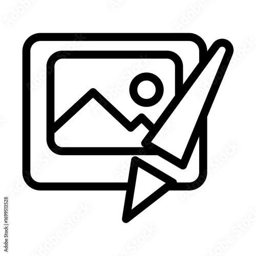 Image Edit Line Icon of Digital Art Icon Set