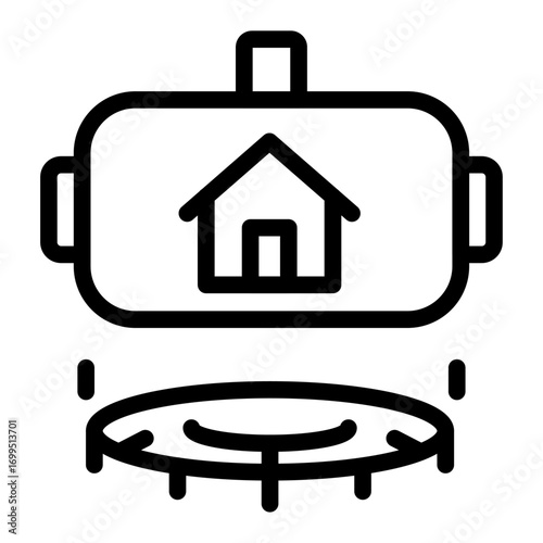 AR Property Preview Line Icon of Virtual Real Estate Icon Set